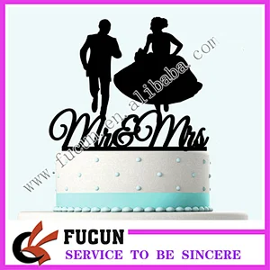 Acrylic Goold Glitter Mr & Mrs Engagement Wedding Cake Topper
