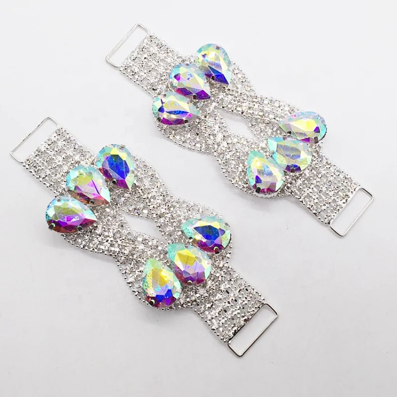 Amazing design gorgeous style diamante ab glass stone hip bikini connector