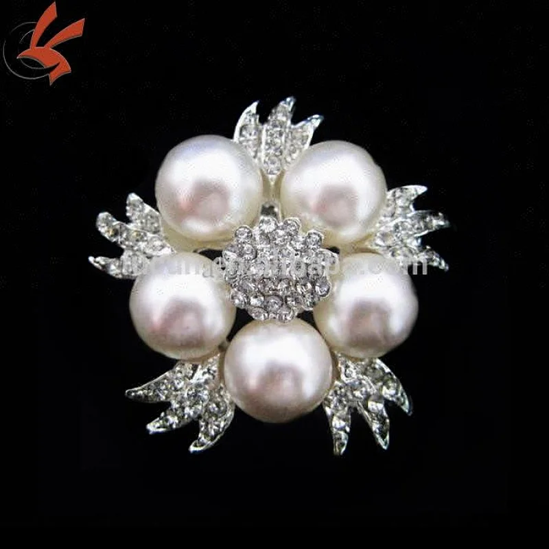 2019 fashion rhinestone pearl garment wedding decorative brooch