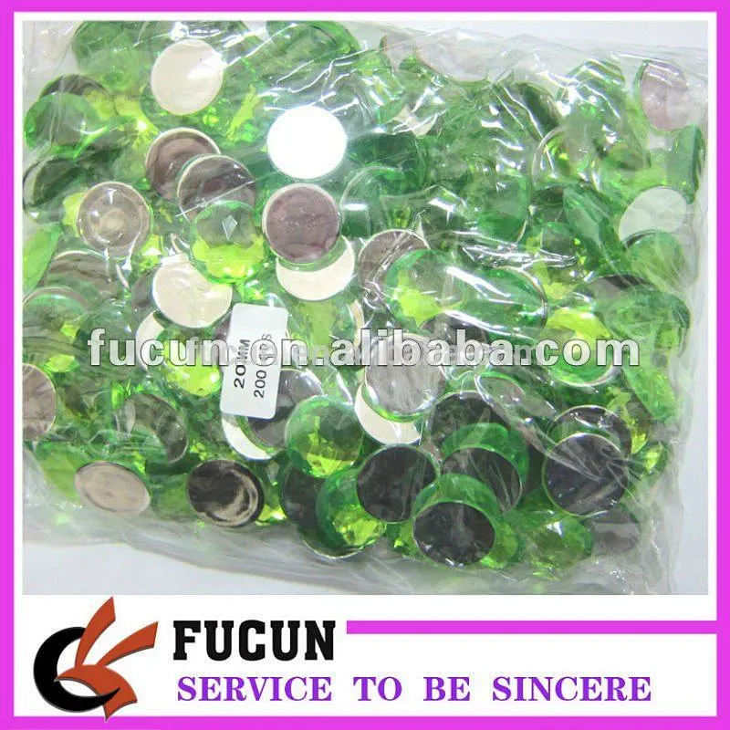 High Quality green large acrylic diamond gem