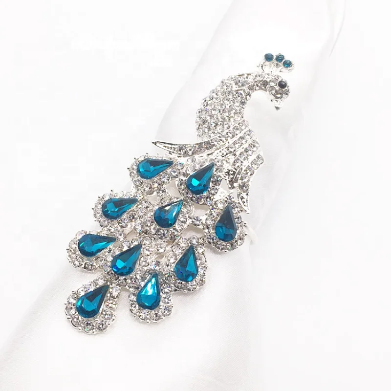 Wrap Serviette Holder Wedding Banquet Party Peacock Shaped Napkin Ring For Dinner Table Decoration