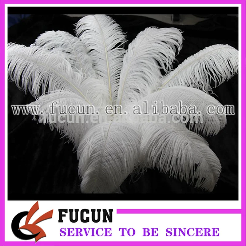 Top Quality Wedding Table Decorative Centerpiece Kit Bleached White Ostrich Feather