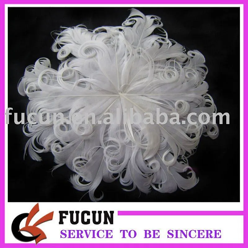 circle curly feather headband