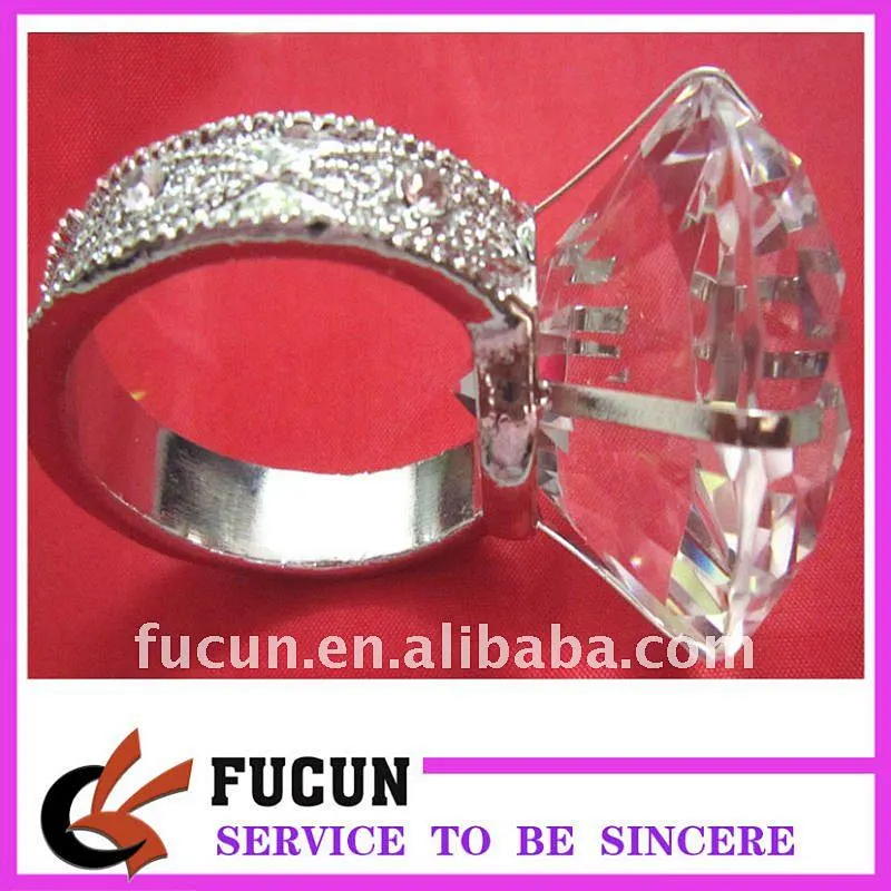 bulk wholesale ring holder diamond glass ornament for christmas decoration