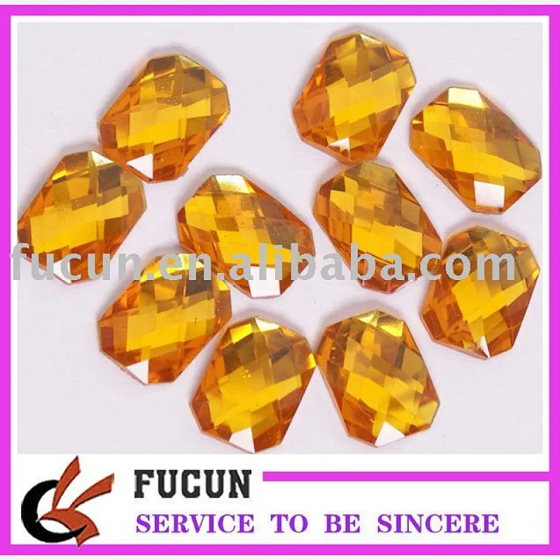 top flat back acrylic rhinestone