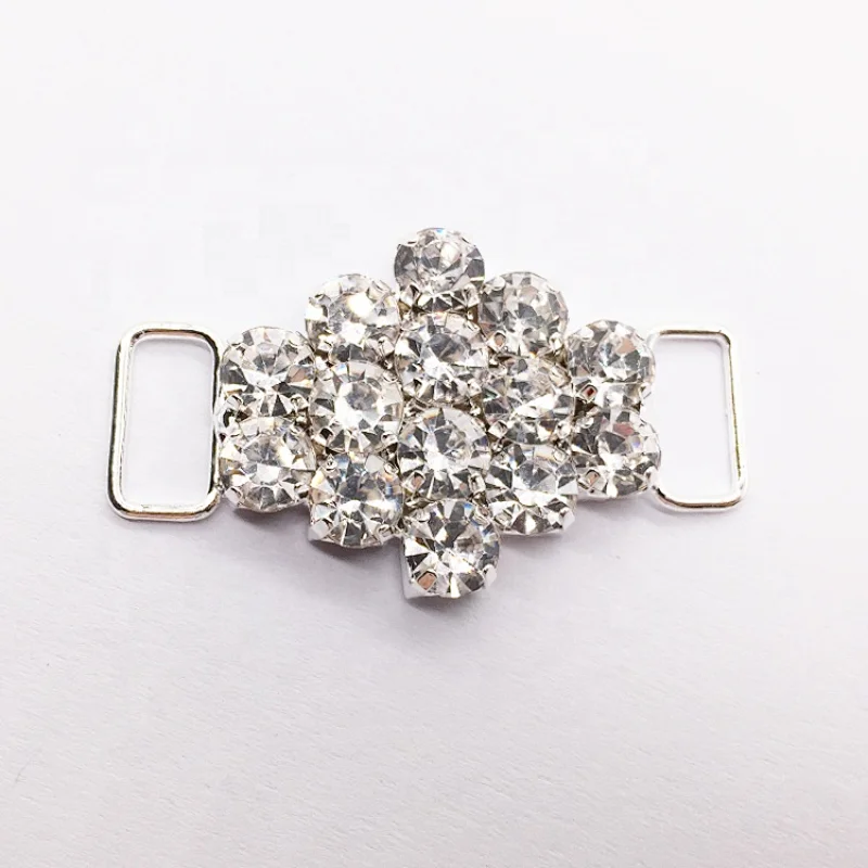 fashion crystal 4.5cm centre rhinestone bikini buckle for swimming wear