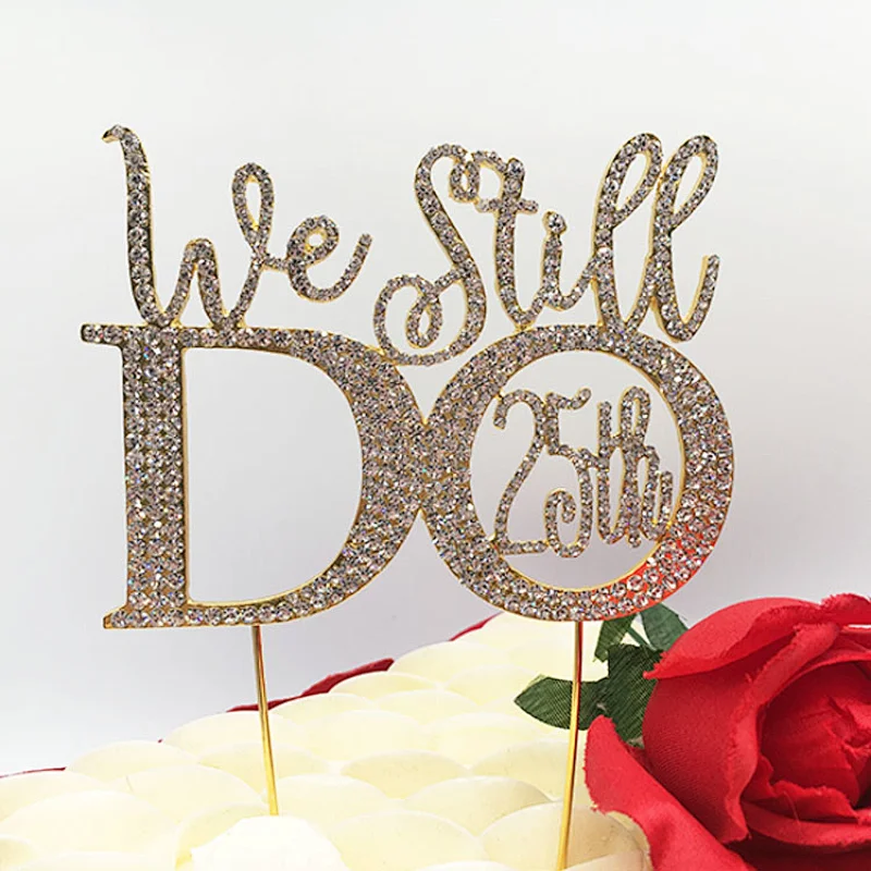 2019 new arrivals Bling Crystal Rhinestone cake topper for party decorations