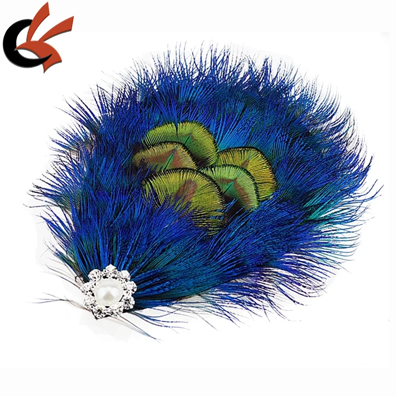Green Peacock Flue Plumage Feather Pads