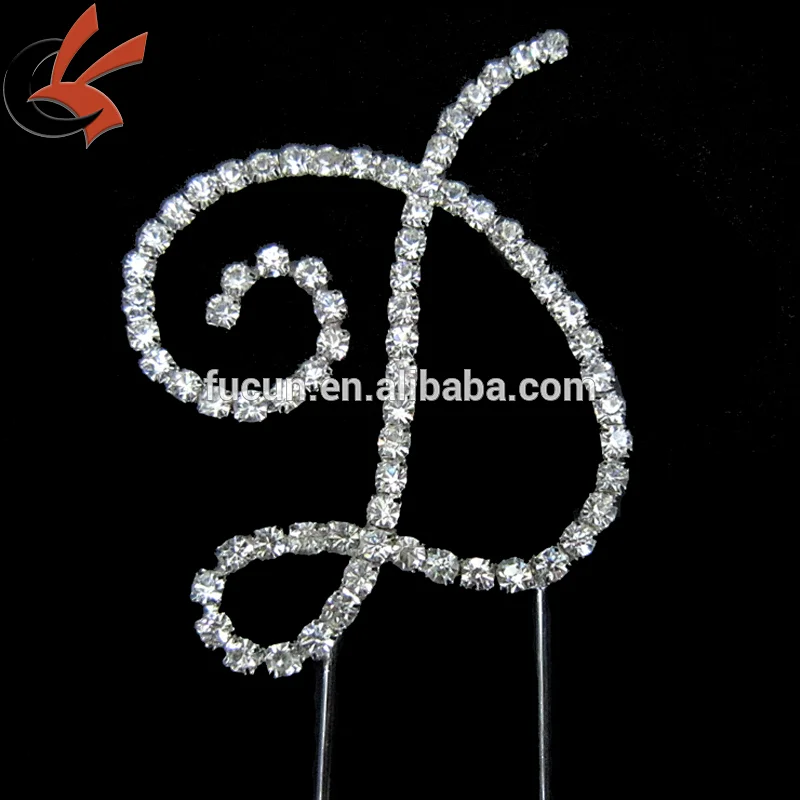Diamond Crystal Rhinestone Bling Cake Topper
