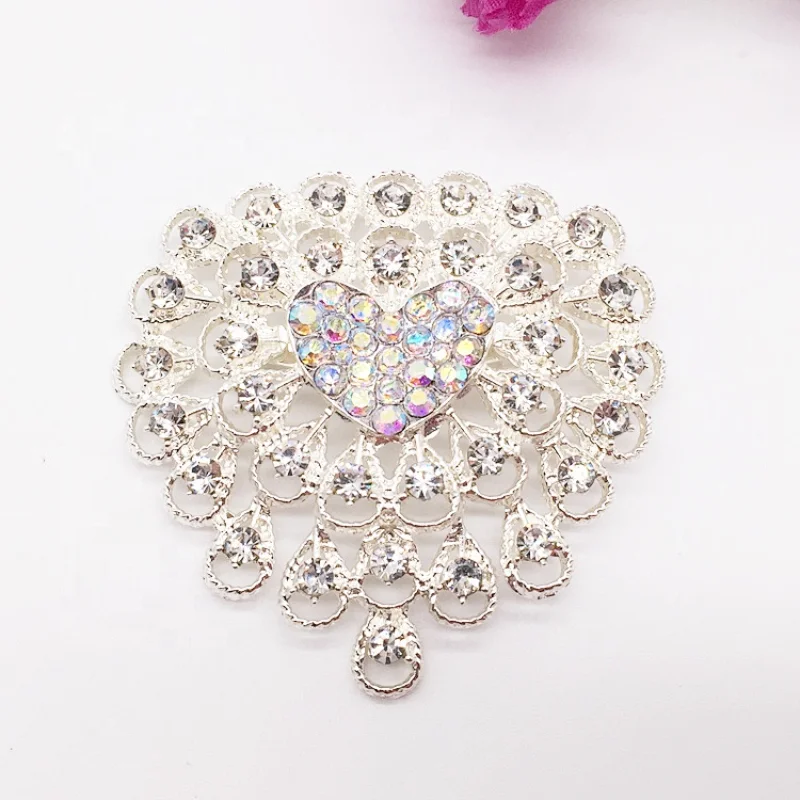 2019 latest fashion lace design brooch electroplating craft women accessory fabric brooches