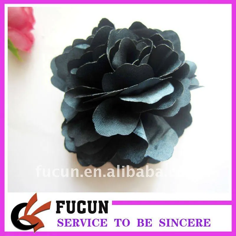 black color fabric shoes decoration