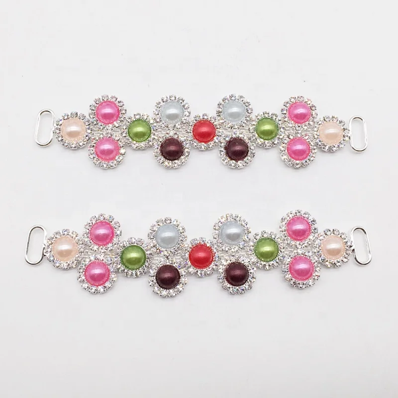 Fashion jelly women swimming wear assorted colored pearl beads bikini connector
