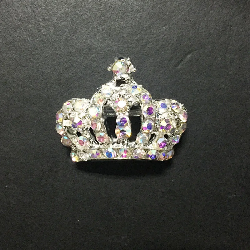 crystal ab crown shaped rhinestone buckle for wedding
