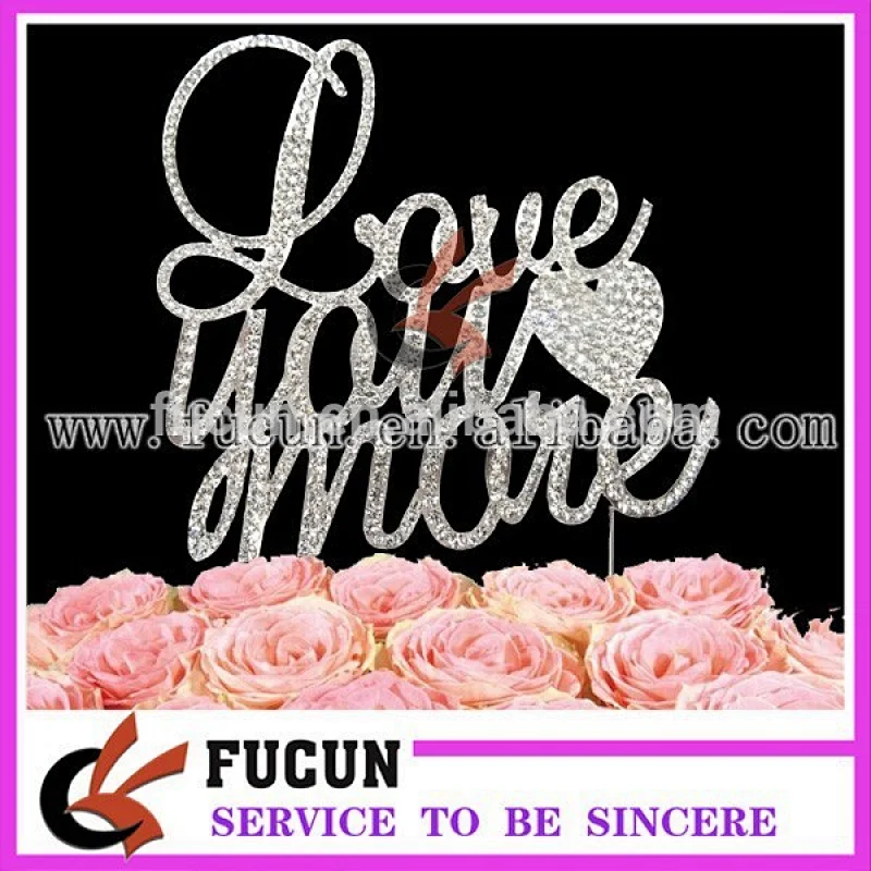 China wholesale diamante cake topper wedding favour