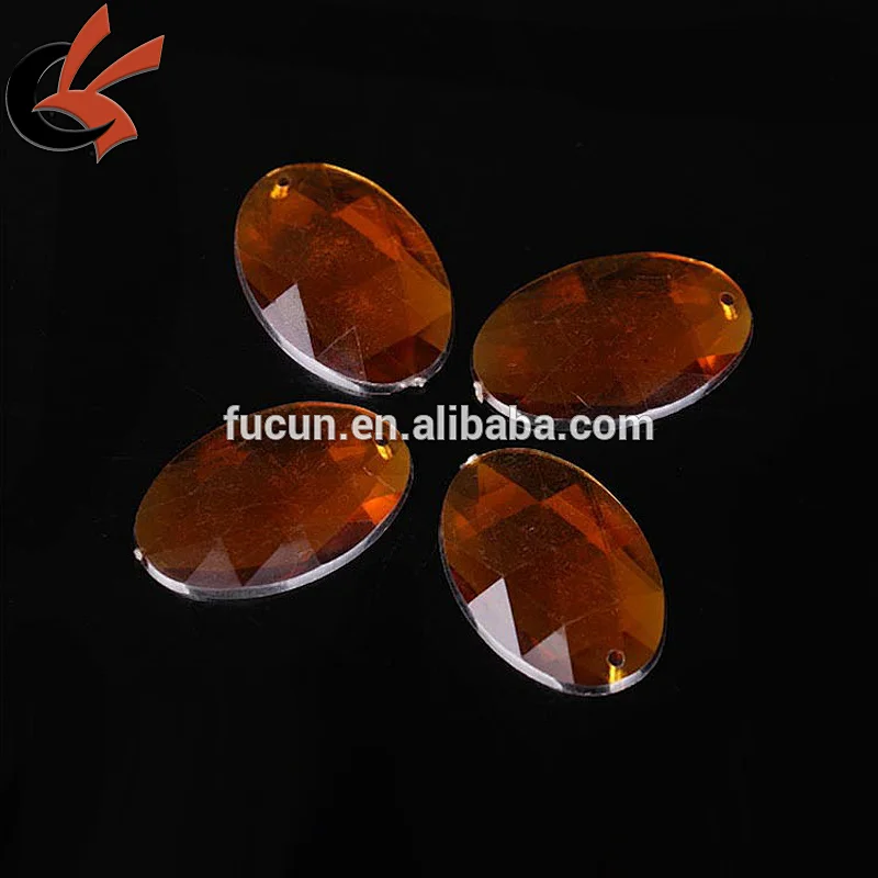 18*25mm Flatback Sew on 2 Hole Oval Acrylic Rhinestone