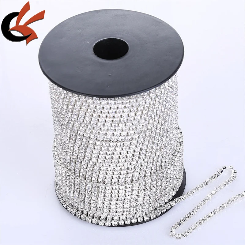 ss6 ss8 ss10 ss12 ss16 ss20 ss28 ss30 brilliant high quality crystal Rhinestone Chain