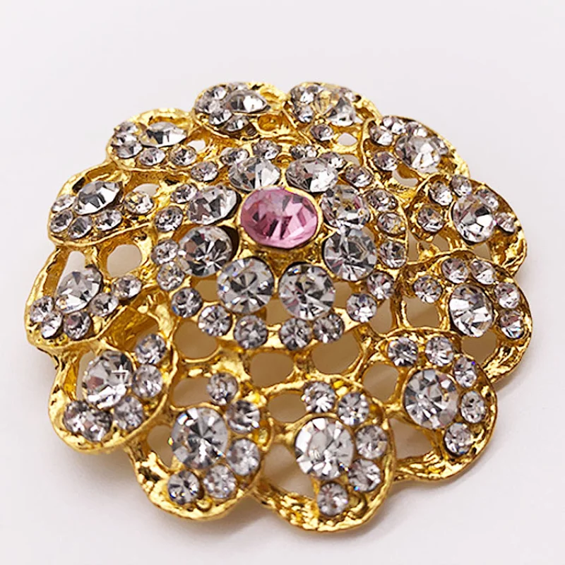 Hot Selling high quality shinny rhinestone vintage brooch pin