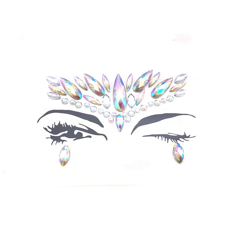 Festival party Temporary Tattoos adhesive face Jewels and body crystal stickers