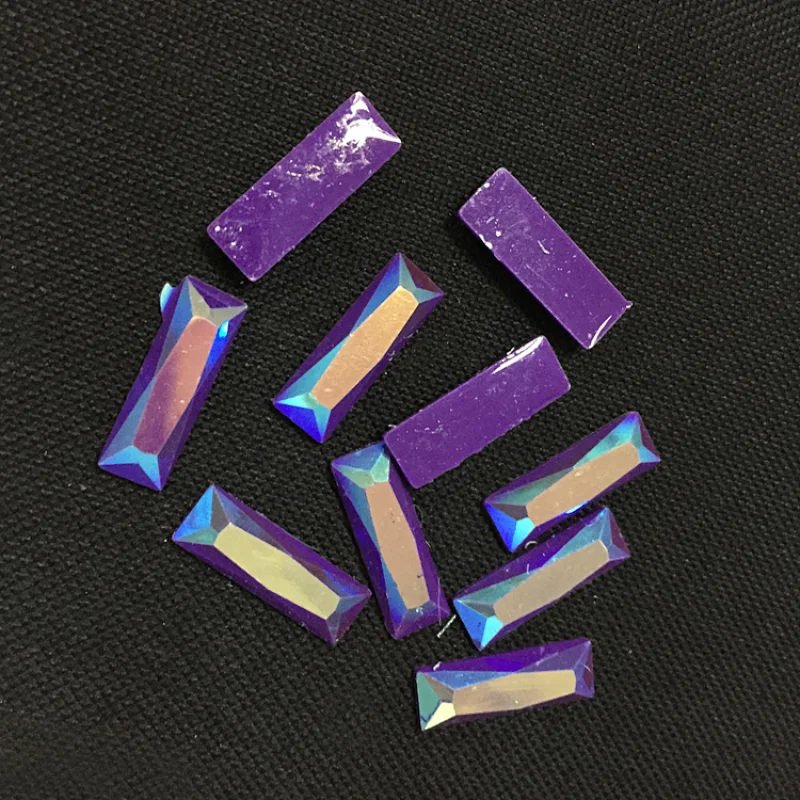 China wholesale fancy resin stone for clothes rectangle crystal resin stone