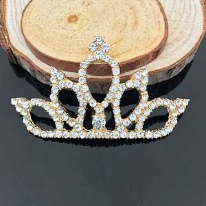 Make in China Unique Flat Back Rhinestone Tiara Princess Crown Buckle