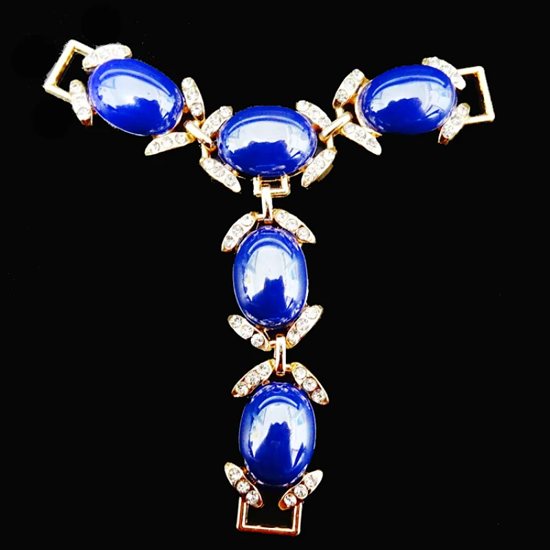 charming uppers for sandals with sapphire blue stones ladies shoes strap parts