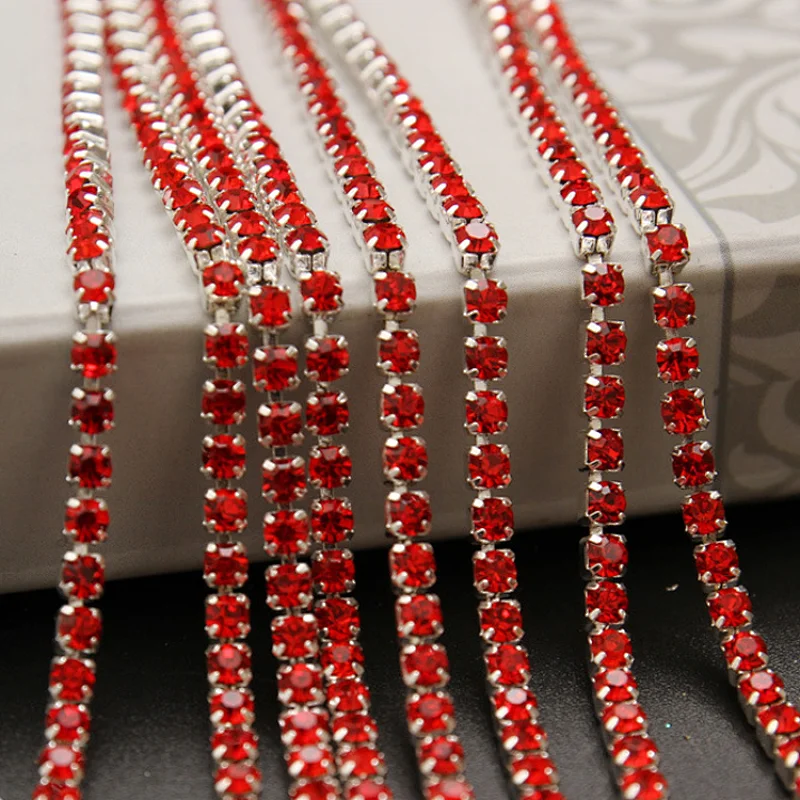 Diamante Chains Jewelry Seasonable Rhinestone Trim Sew-On Technics Crystal Rhinestone Cup Chain