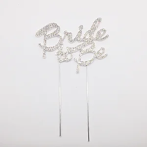 high quality wedding occasion bride to be rhinestone wedding cake toppers for bride