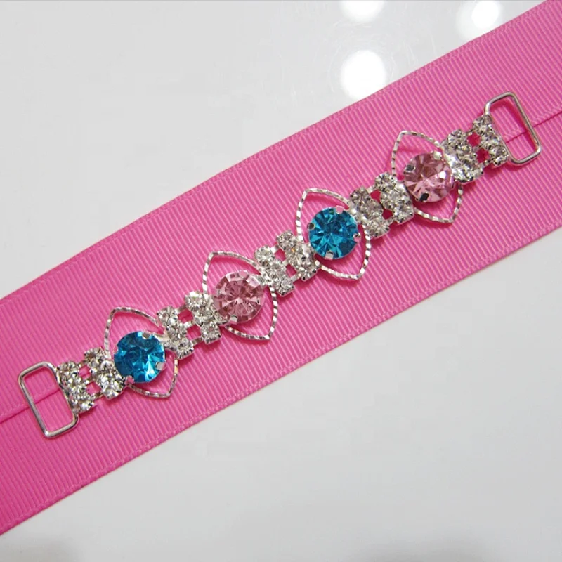 Women Bikini Colors Crystal Connectors Using Rhinestone Connectors for garment accessories