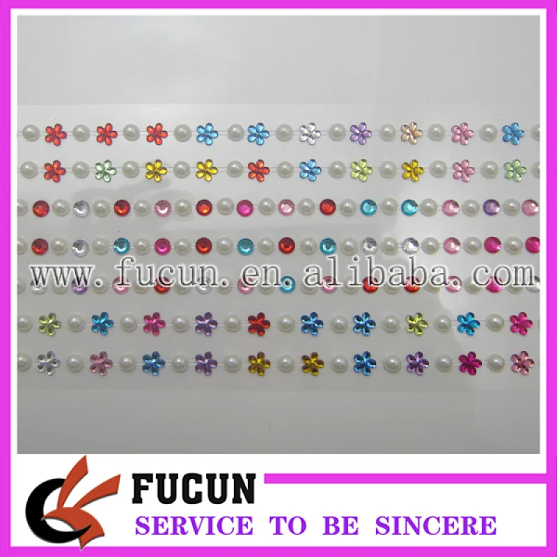 Beautiful self adhesive pearls stickers rhinestone stone sticker