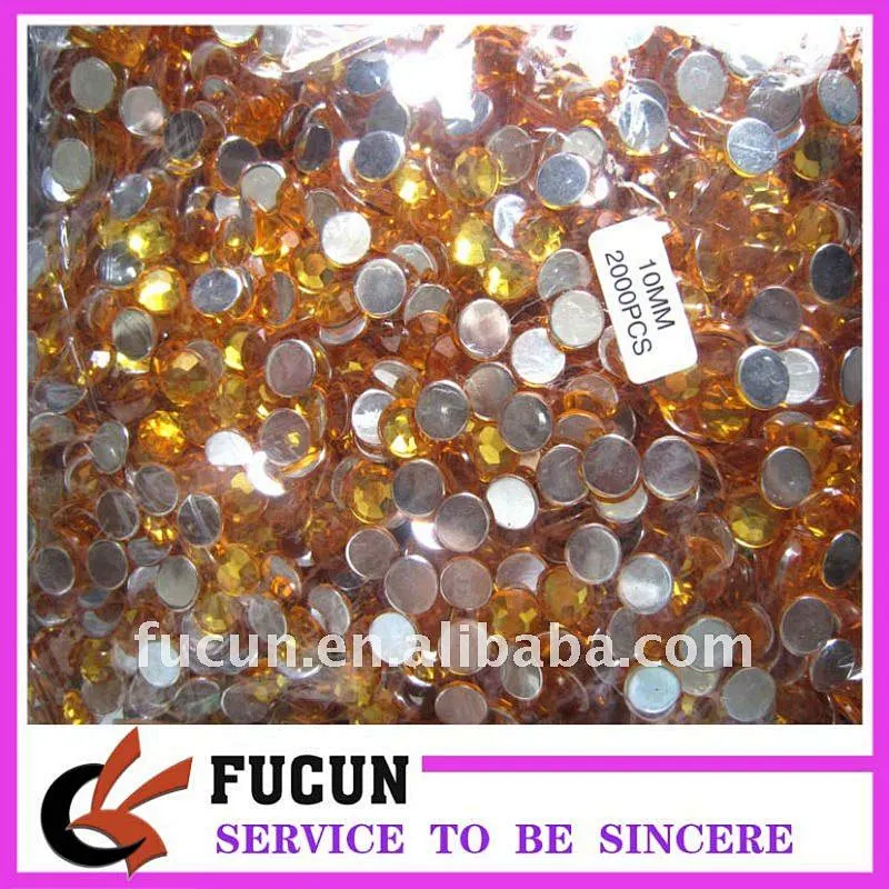 round shape flatback acrylic stone