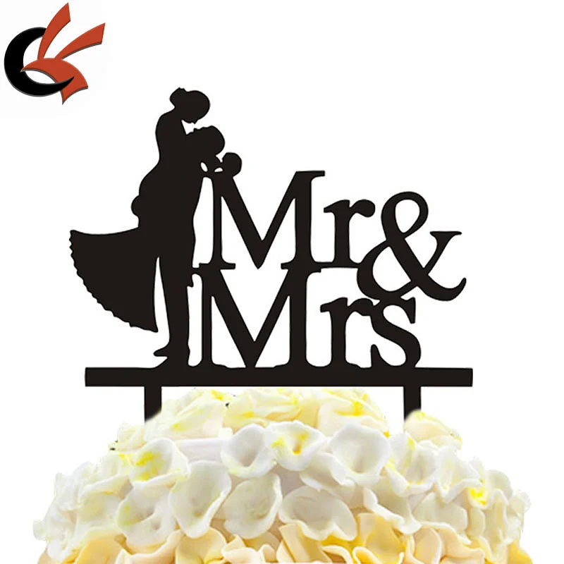 Wedding Mr & Mrs Acrylic Love Cake Topper