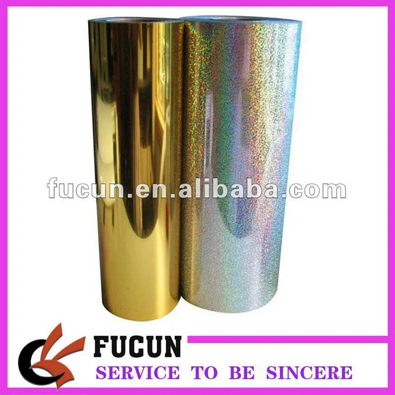 Metallic heat transfer vinyl for garment use