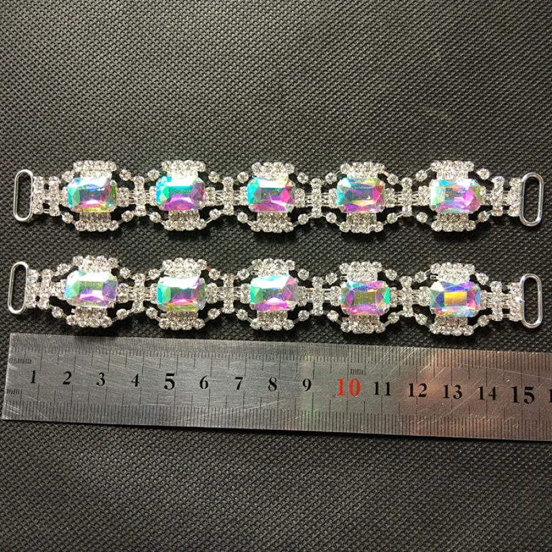 2018 fashion AB clear rhinestone bikini connector for Swimwear Metal Accessories