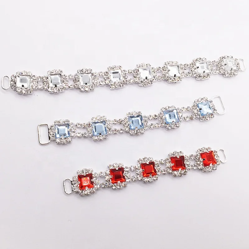 Various size and colours diamante women swimming suit rhinestone buckle bikini connector