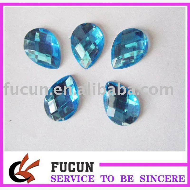 Flat back water drop acrylic rhinestone
