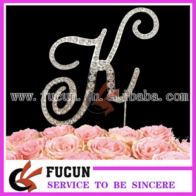 hot sales diamond rhinestone cake topper for wedding centerpieces