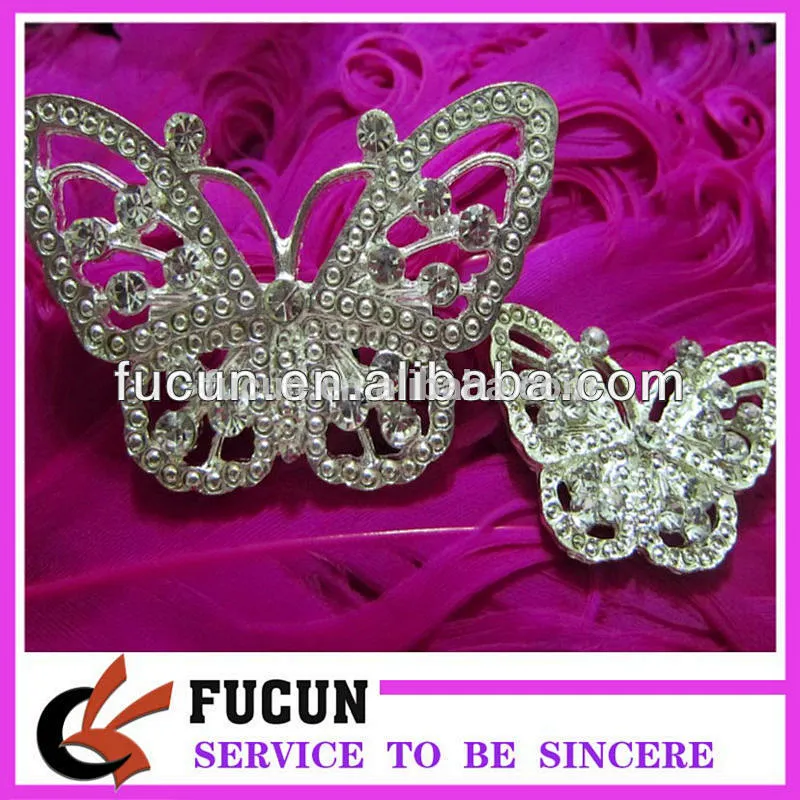Garment accessories fashion crystal butterfly brooches wedding pins wholesale alibaba