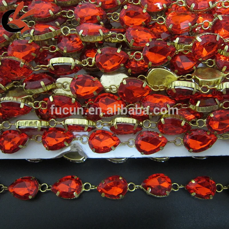 wholesale teardrop acrylic rhinestone trimming