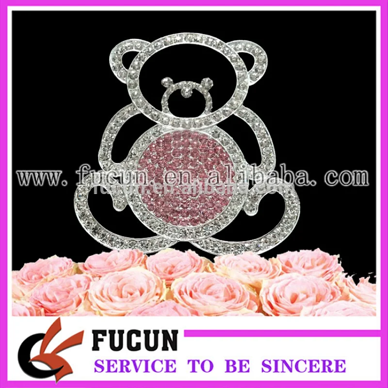 New products 2016 cute bear cake topper party decoration supplies wholesale