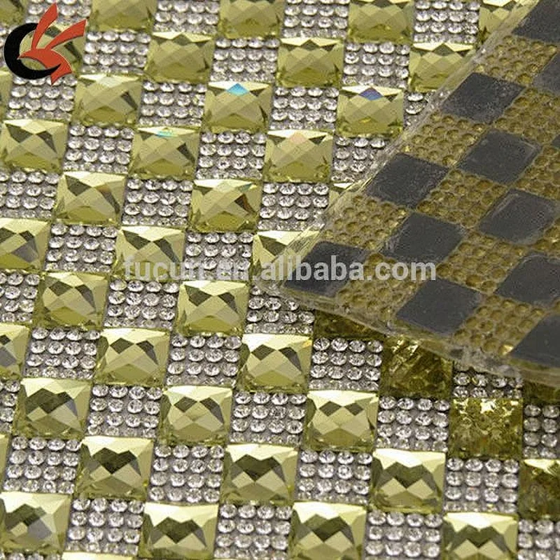 bling heat transfer rhinestone mesh trimming for garment shoe bag accessories