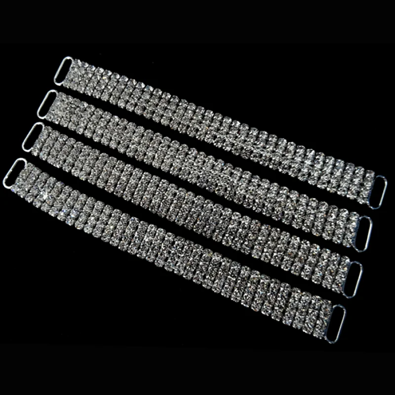 Competition Bikini Trim Czech Rhinestones 4 rows Bikini Connector