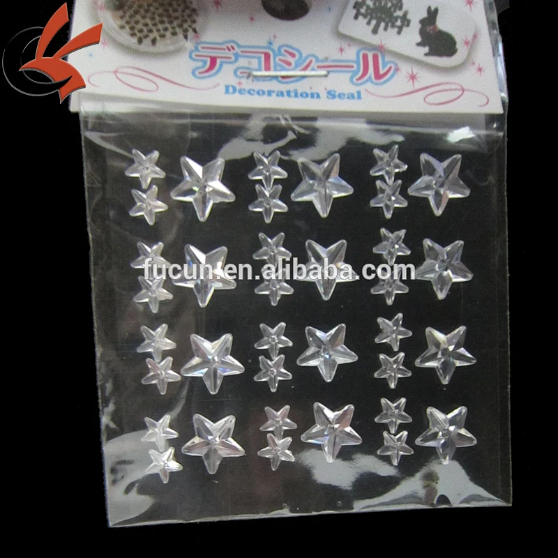 Scrapbook Star Shape Self Adhesive Gems Crystals Sticker