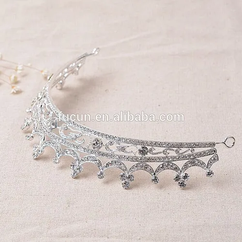 Best selling Fashion crystal rhinestone alloy bridal head crown