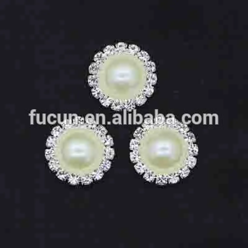 wholesale latest style shinning strass stone pearl buckle for wedding invitation