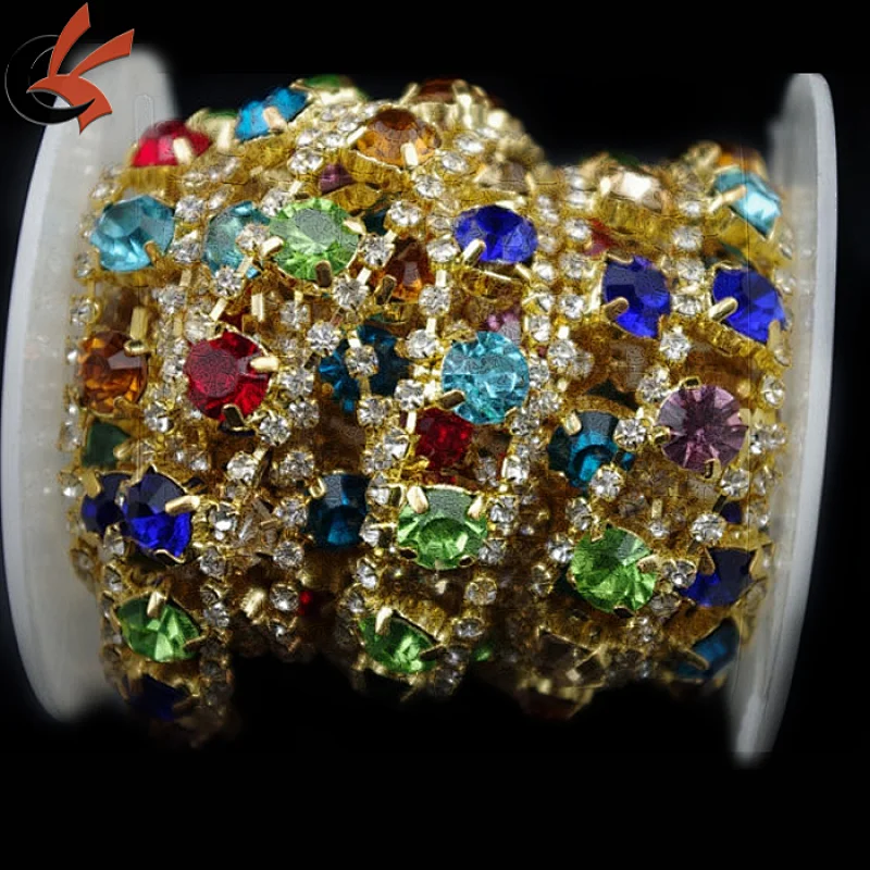 Hot Beautiful Design Clear Crystal Rhinestone For Wedding Bridal Trim Chain