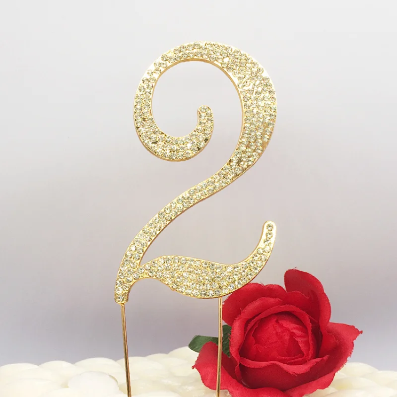 gorgeous wedding invitations gold diamante cake numbers topper for wedding decorations