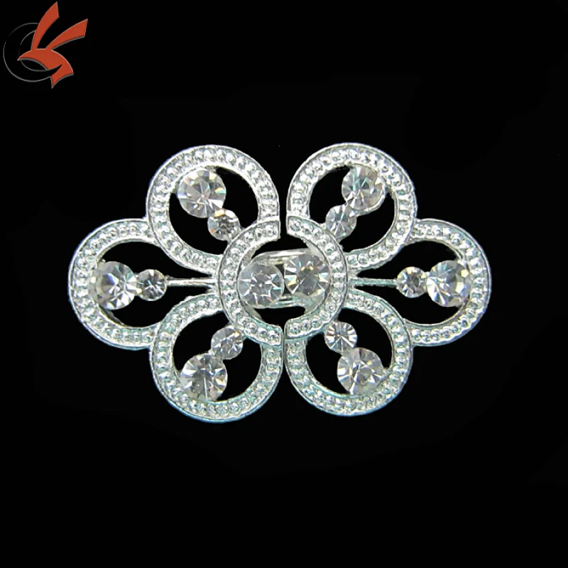 rhinestone pair buckles for wedding invitation silk box