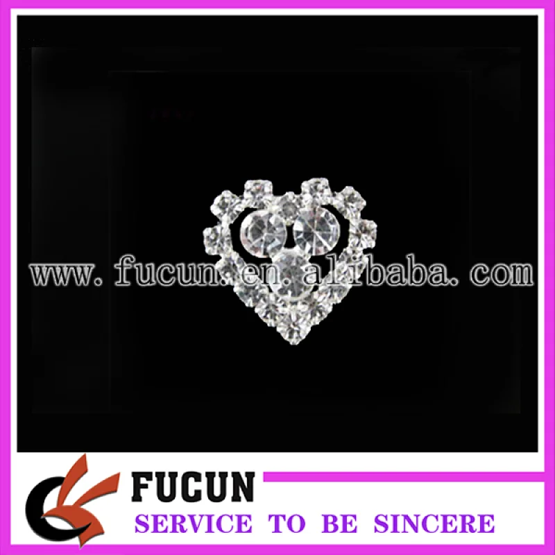 small heart rhinestone buckles for wedding decoration
