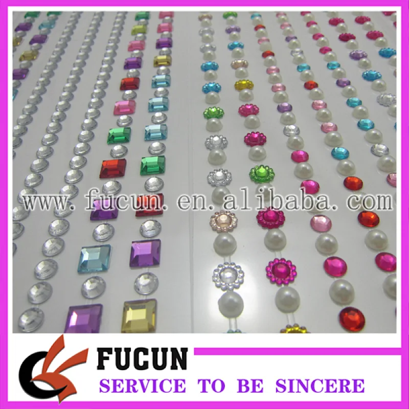 Custom Jewelry seal Rhinestone Acrylic sticker