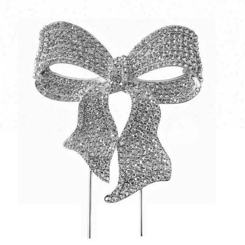 Sparkle Large Bow Style Wedding Sweet Sixteen Cake Topper